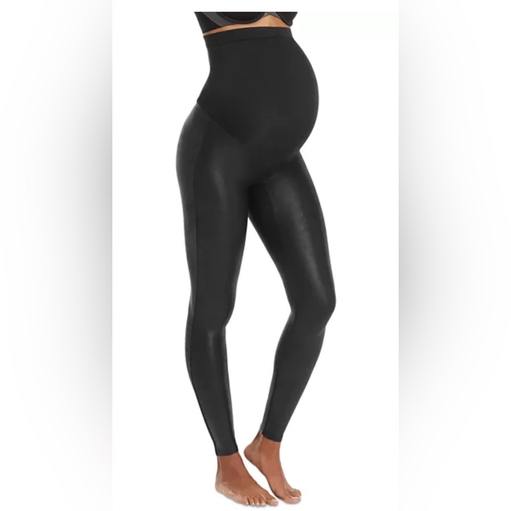 SPANX Maternity Faux Leather Leggings